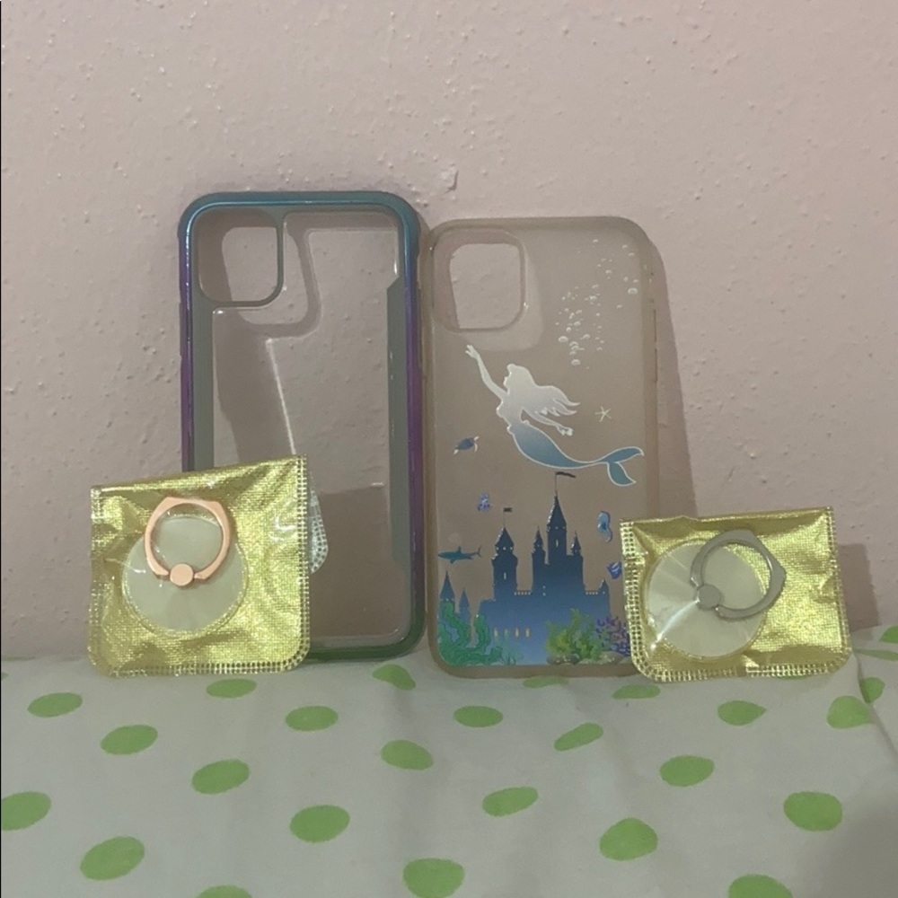 iPhone 11 case and phone ring set